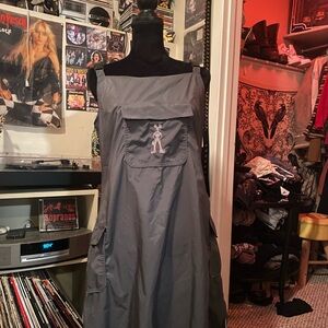 Y2K windbreaker overall cargo dress